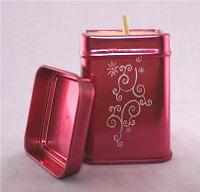 Candle in Decorative Tin