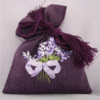 Drawstring Bag (purple) filled with lavender